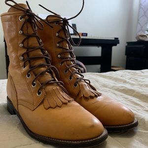 Justin Lace-up leather boots